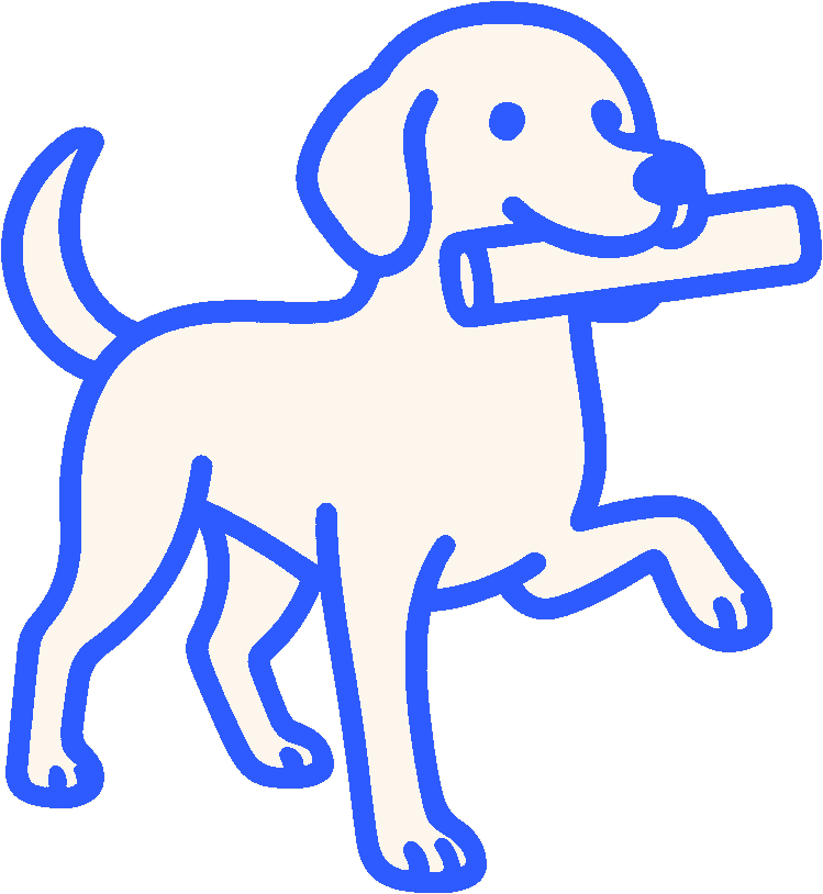 FANGZ dog with chew
